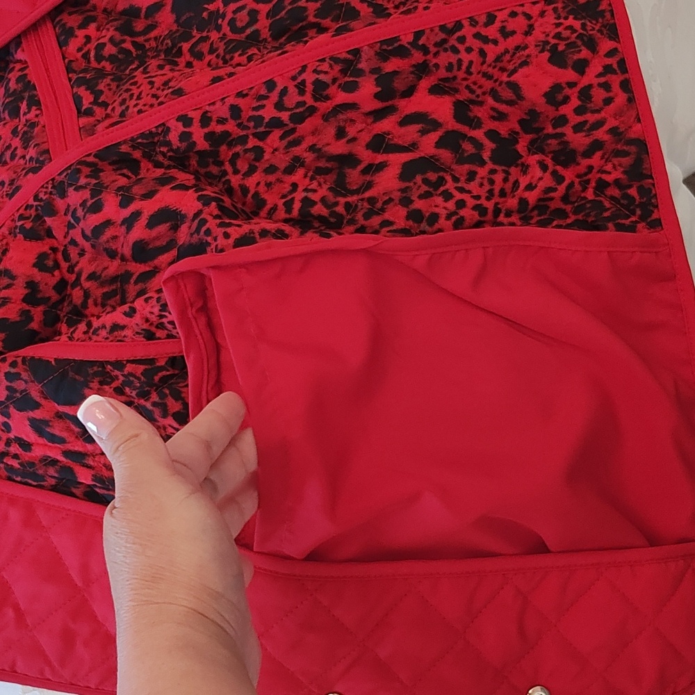 Chico's red quilted jacket - Picture 6 of 6